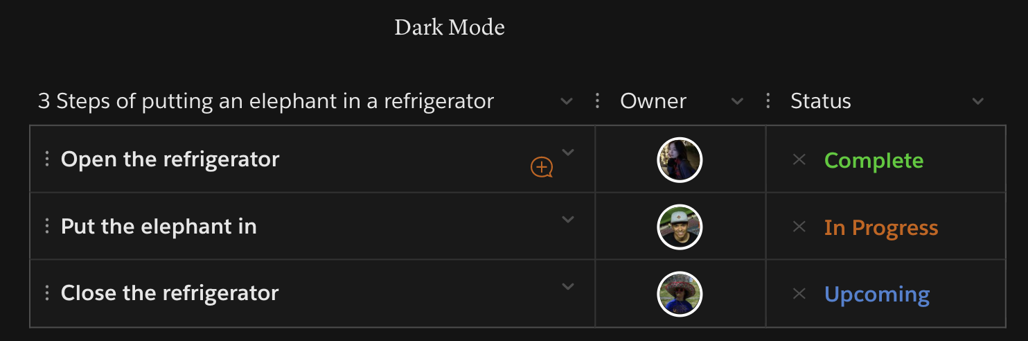 Live App in dark mode
